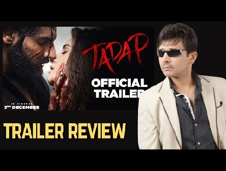 Tadap movie trailer review by KRK! #bollywood #krkreview #tadap #krk